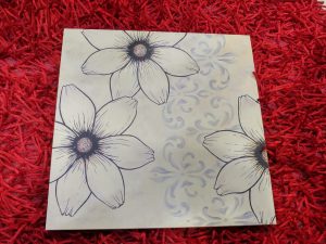 Tabla decorativa flores