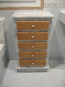 mueble baño mármol