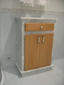 mueble baño mármol