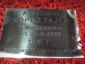 Placa inox pintada