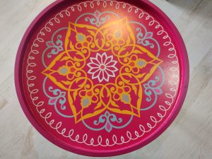 mesa madera nordic rosa