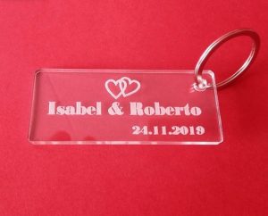 Llavero metracrilato grabado