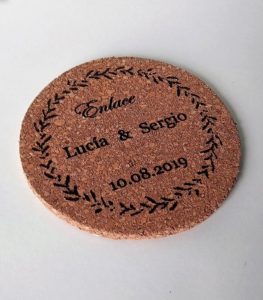 Posavasos corcho personalizado