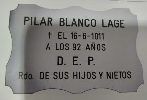 Placa inox con forma recortada