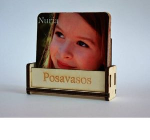 Posavasos madera foto comunion