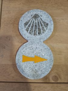 Piedra tallada camino de santiago
